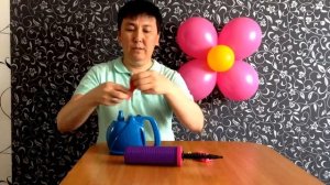 Шардан гүл жасау.Цветок из круглых воздушных шаров