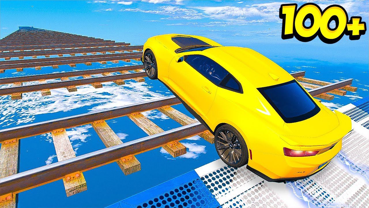 ПЕРЕПРЫГНУЛ 100+ ГИГАНТСКИХ РЕЛЬС на КРУТЫХ ТАЧКАХ в ГТА 5 МОДЫ - ЭКСПЕРИМЕНТЫ в ГТА 5 смотреть онлайн