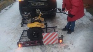 Перевозка снегоуборщика.