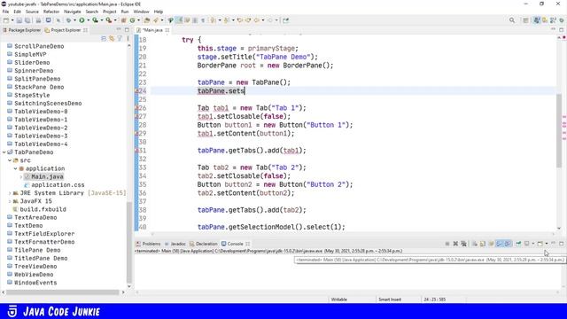 TabPane | JavaFX GUI Tutorial for Beginners