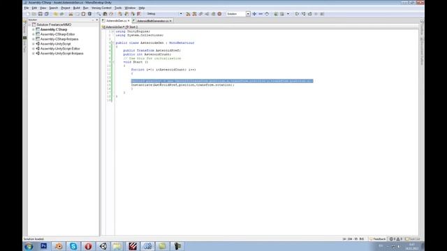 Unity урок LOD астеройды