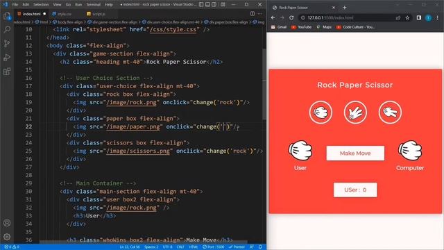 Rock Paper Scissor using javascript