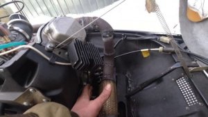 Переделал выхлопную на снегоходе.