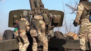 На Запорожском направлении арта ЮВО работает по позициям хохла на ежедневной основе.