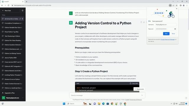 Adding Version Control Numbering to Python Project