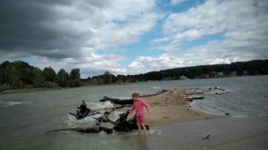 Шторм на Обском море, 14.08.2022. Всех туристов сдуло