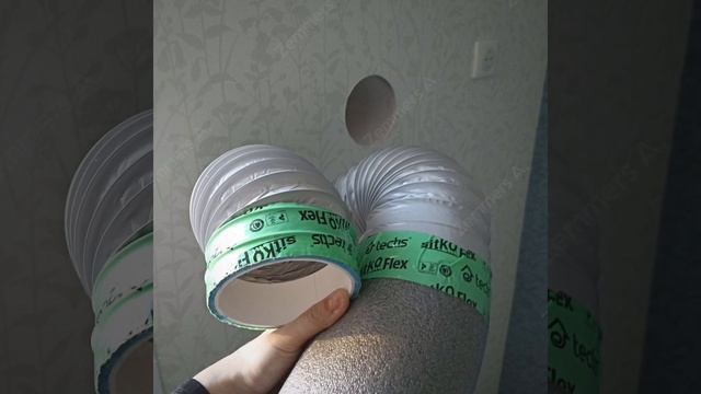 Tion 4s. Фотоотчёт установки с выводом воздуховода в откос смотреть онлайн