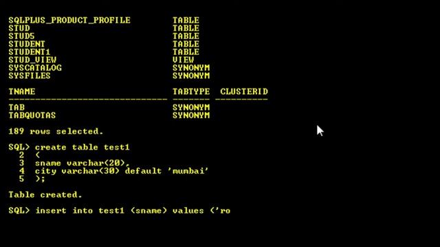 Adding a default constraint | Default in Oracle