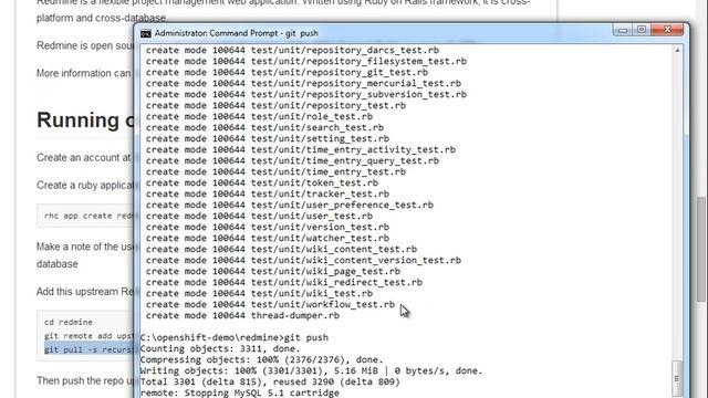 7 Openshift Origin Redmine Application using RHC смотреть онлайн