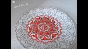 Точечная роспись тарелки Часть 3