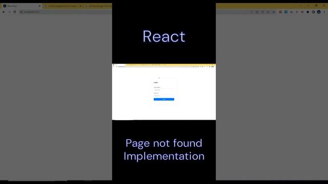 Page not found react router dom  | page not found route react | react router dom v6