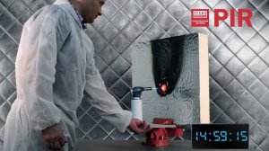 Испытания на устойчивость к воздействию открытого пламени теплоизоляционных плит PIR ТехноНИКОЛЬ.