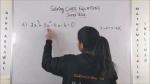 CUBIC EQUATION FACTORIZATION SHORTCUT/ SOLVING CUBIC EQUATIONS IN 10 SECONDS/ Math Tricks.