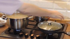 Суп рассольник с куриными сердечками