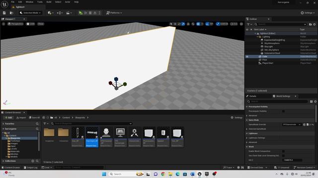 Блюпринт 1. Creating A Flashlight