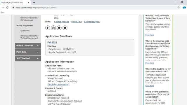 AMHS College Guidance - College Application Organizational Chart смотреть онлайн