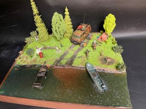 Диорама с участием УАЗ-3909 от фирмы ZVEZDA