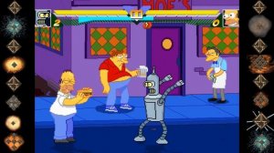Bender (Futurama) vs Homer Simpson (The Simpsons) - Ultimate Mugen Fight 2016