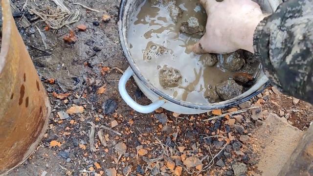 Примитивный угольный горн своими руками | Primitive furnace for forging смотреть онлайн