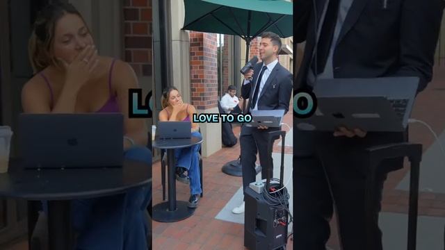 Singing song requests from strangers in public #shorts   How does she react!