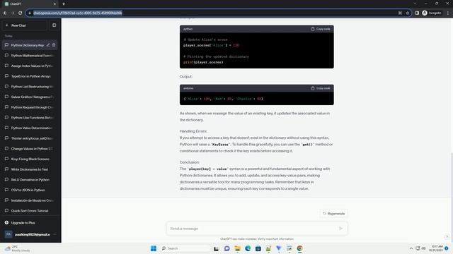 Python What is the function player key value doing in this block of code