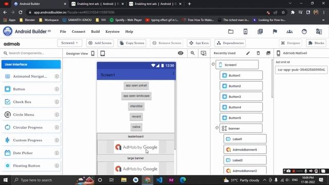 How to use AdMob in Android Builder| All components | Android Builder Tutorial смотреть онлайн