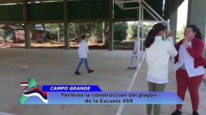 Campo Grande: Terminó la construcción del playón de la Escuela 459