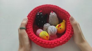 Пасхальная корзинка своими руками / корзинка крючком