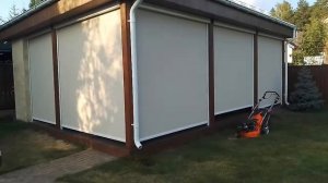 Внешние рулонные шторы (вертикальные маркизы) с электроприводом