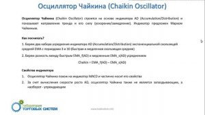 Индикатор накопление/распределение Ларри Вильямса и осциллятор Чайкина