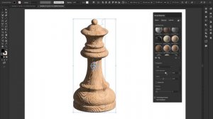 3D and materials Chess piece - Adobe Illustrator