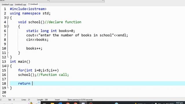 Static Variable C++ | Problem Example | Code Programming