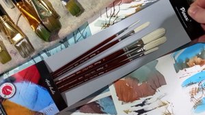 Необычный набор кистей и быстрый акварельный скетч