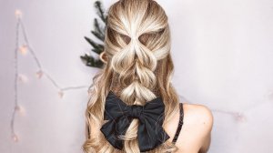 ПРИЧЕСКИ ПОШАГОВО! КРАСИВАЯ ОБЪЕМНАЯ ПРИЧЕСКА С БАНТОМ НА ЛЮБОЙ СЛУЧАЙ  EASY HAIRSTYLE USING BOW