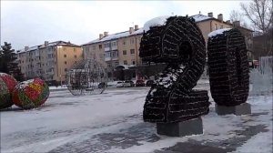 Прогулка по предновогодней Караганде. по проспекту.