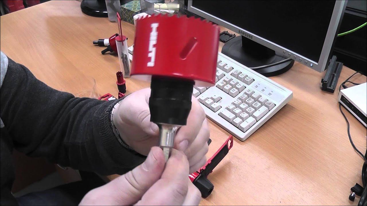 Биметаллические коронки Hilti для вырезания отверстий. Небольшой обзор. смотреть онлайн