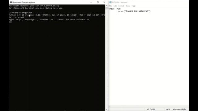 #use #notepad #and #commandprompt #to #code #in #python