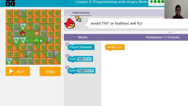 Coding for beginners and kids with CODE.ORG - Basic Blocks - CODE ORG - Course C Lesson4 Practice5