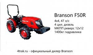 Обзор на южнокорейский минитрактор Branson F50R