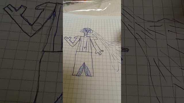 как нарисовать девочку по клеточкам. смотреть онлайн