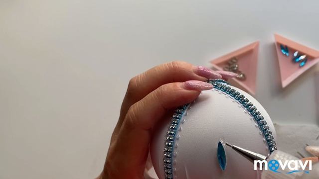 Ёлочные игрушки своими руками . Приклеиваем стразы и камни.  Handmade Christmas decoration ?