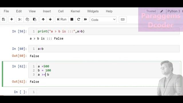 Operators In Python | Python Tutorials for beginers | Relational Operator | Comparison Operators