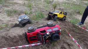Спасение рядового Cherokee, и перетягивание каната. Traxxas TRX 4 RGT Tamiya Axial.
