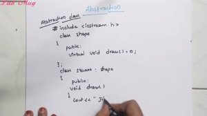 Abstract class in C++ || C++ programming in telugu