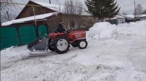 Изготовление самосвального ковша для минитрактора shibaura P21F и работы по очистке снега.