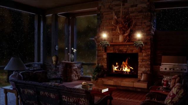ENJOY RAIN AND FIREPLACE RELAXING SOUNDS TOGETHER! | It's the IDEAL COMBINATION for relaxation!