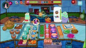 0003 - SpongeBob Get Cooking - Juice Bar  уровень  41 - 50  прохождение игры    часть 30