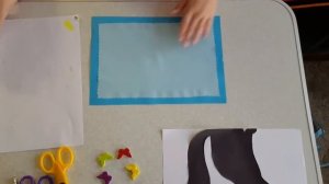 Кошка Аппликация из цветной бумаги с шоблоном для скачивания