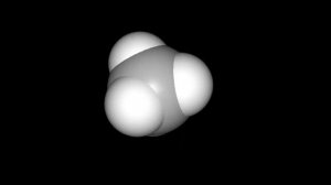 Масштабная модель молекулы метана