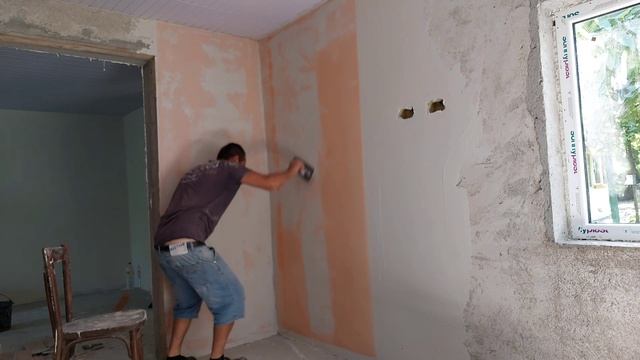 Renovare casă bătrânească / Aplicare glet ceresit ct 126 cu plasă, proiect finalizat смотреть онлайн